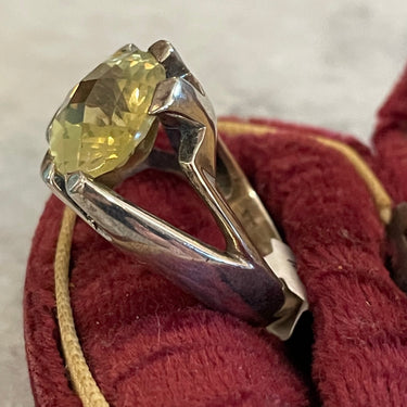 Sterling Silver and Lemon Quartz Ring Bloomers and Frocks